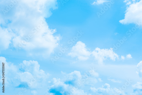 Blue sky with clouds. Beautiful magnificent cloud. spring summer postcard.meteorology  weather forecast. concept of freedom  life.