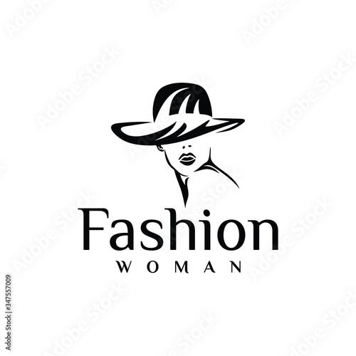 Fashion logo design. Awesome a fashion silhoutte. A fashion logotype.