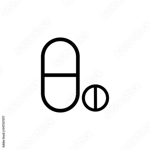 pill flat icon vector logo design trendy