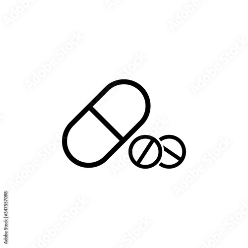pill flat icon vector logo design trendy