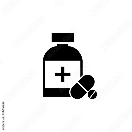 pill flat icon vector logo design trendy