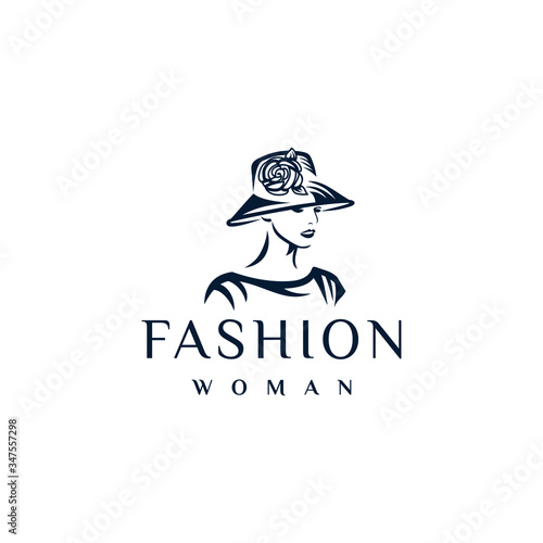 Fashion logo design. Awesome a fashion silhoutte. A fashion logotype.