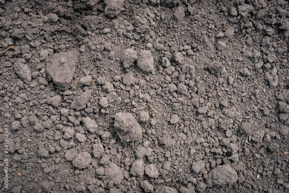 The texture of the earth closeup. Background of soil, chernozem. View from above. The texture of the earth closeup. Background of soil, chernozem. View from above.