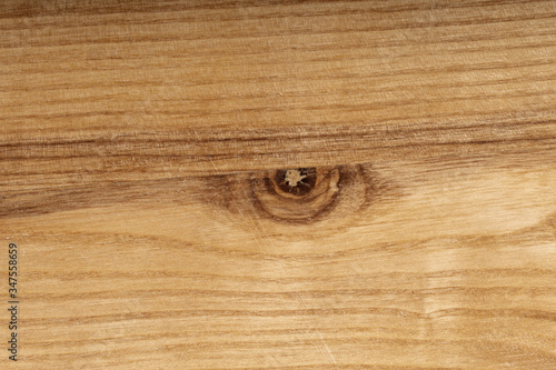 Wooden cut structure, eye-like pattern, top view, closeup.
