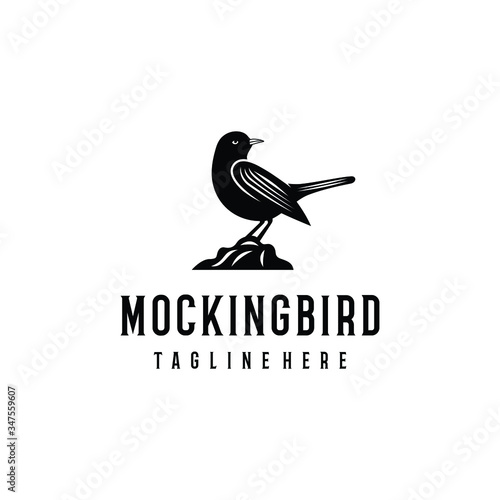 Canvas Print Mockingbird logo design