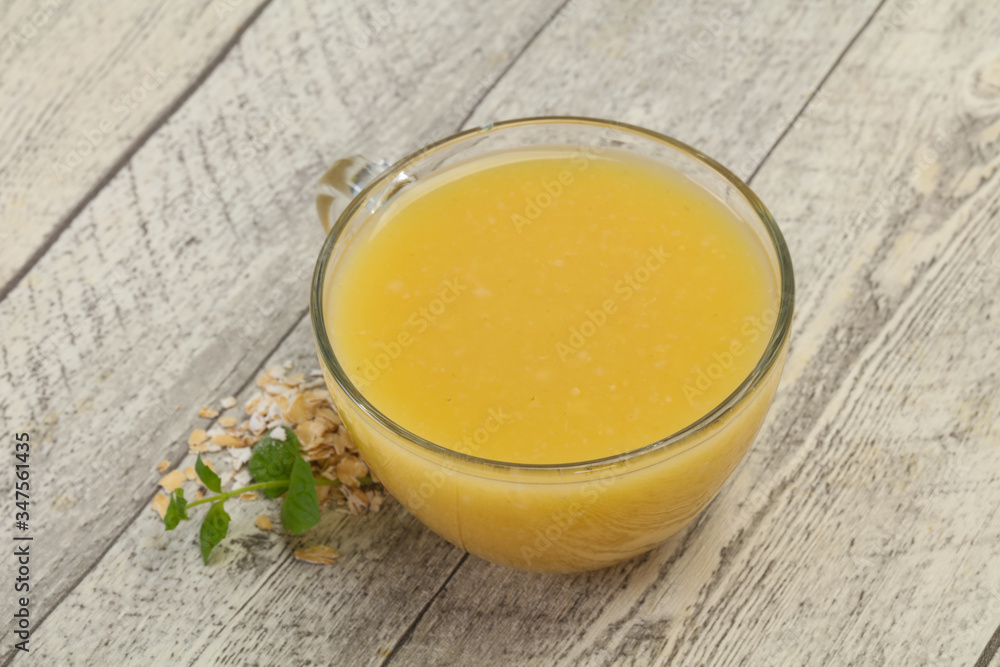Dietary vegetarian oats milk over wooden Dietary vegetarian oats milk over wooden