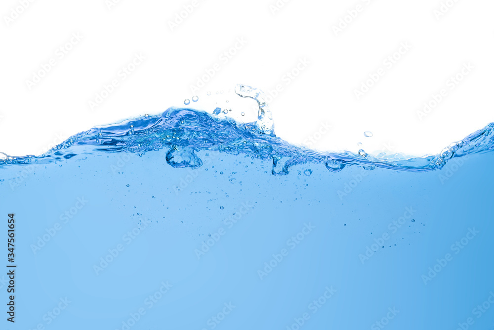 water wave with bubbles on white background water wave with bubbles on white background