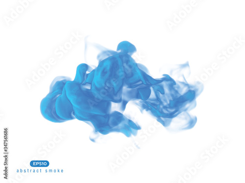 Abstract vector illustration of inky shape.