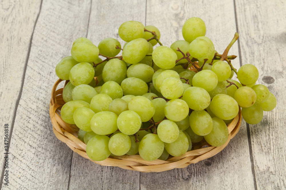 Sweet ripe Green grape branch Sweet ripe Green grape branch