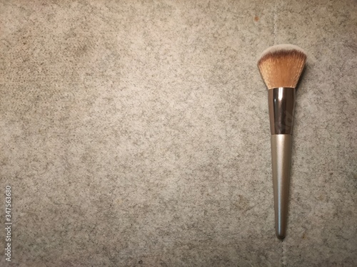 makeup brushes on a white background