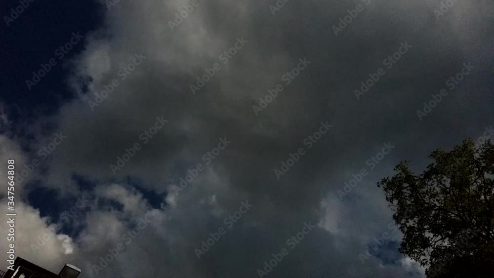 Cloud timelapse with white and dark clouds Cloud timelapse with white and dark clouds