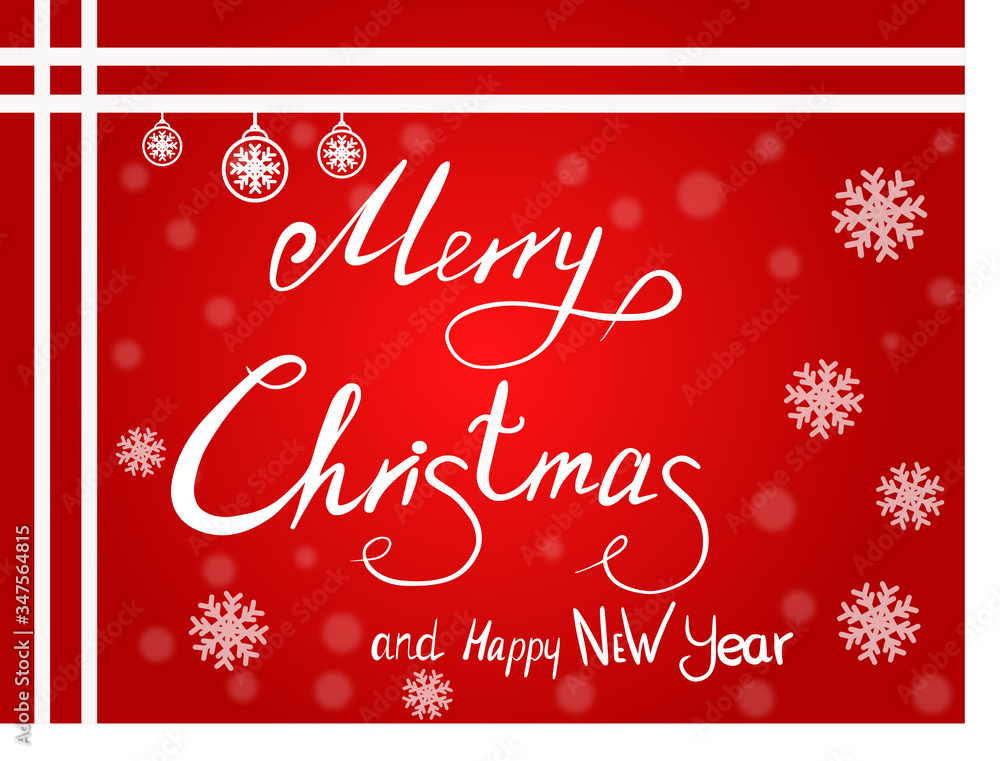 red greeting card with snowflakes red greeting card with snowflakes