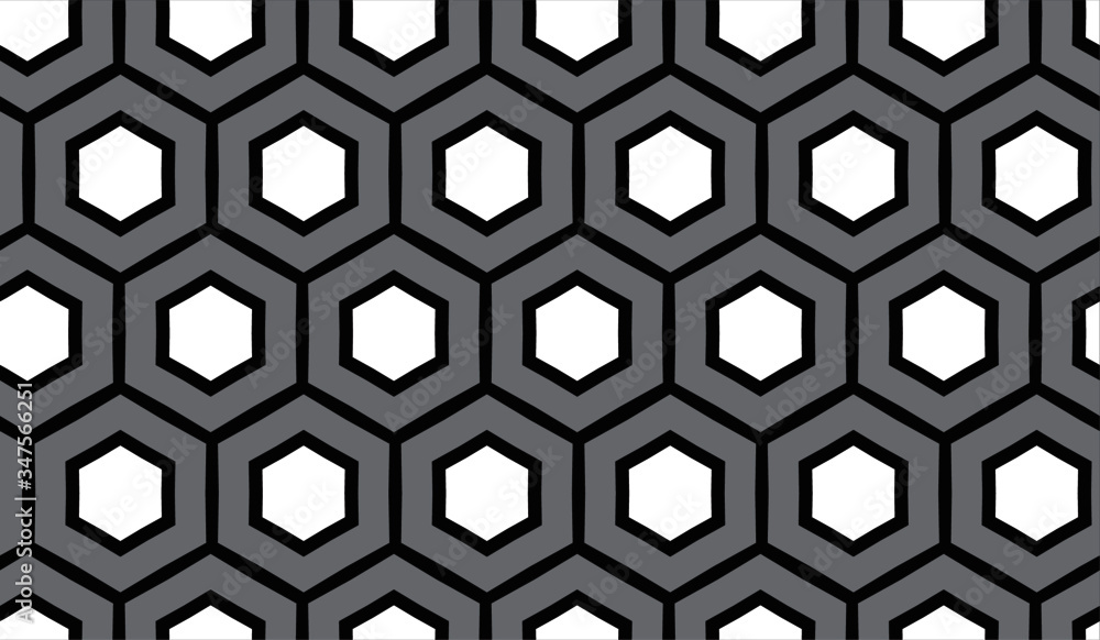 Fototapeta premium Abstract geometric hexagon pattern. Vector background.