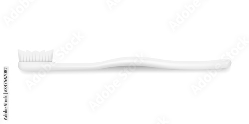 Realistic toothbrush isolated on white background. Vector illustration.