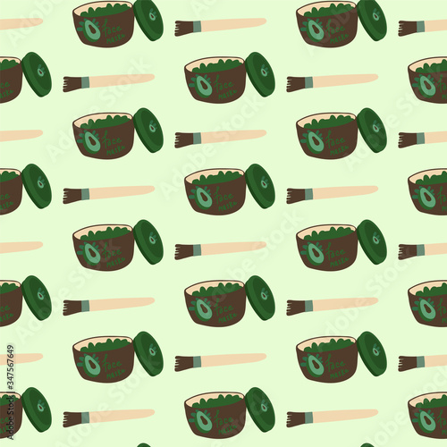 Background vector illustration, personal care. Face mask with a different design. Background textures for packaging design
