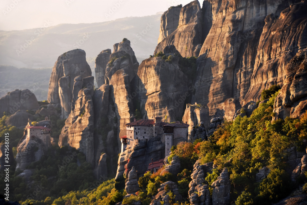 Meteora, a rock formation in Thessaly, Greece
