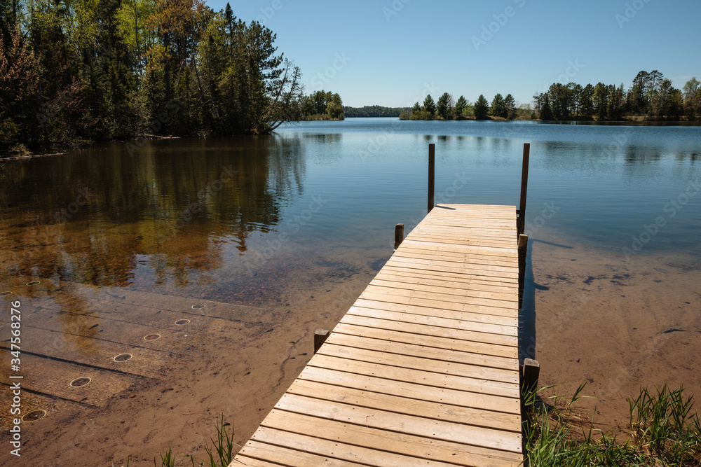 Star Lake campground small boat pier (Star Lake, Wisconsin in Vilas
