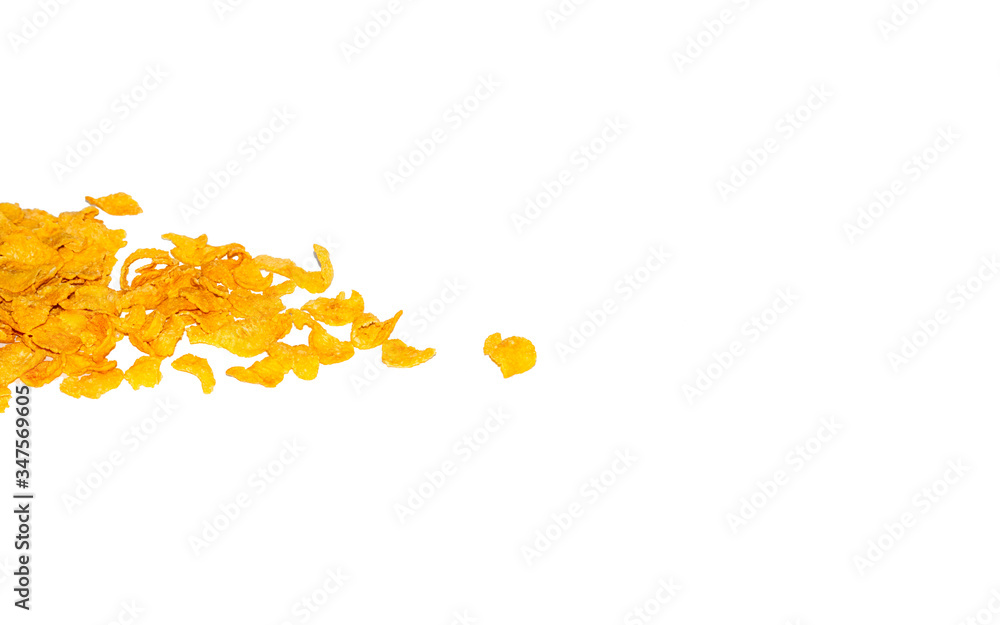 tasty cornflakes isolated on white background