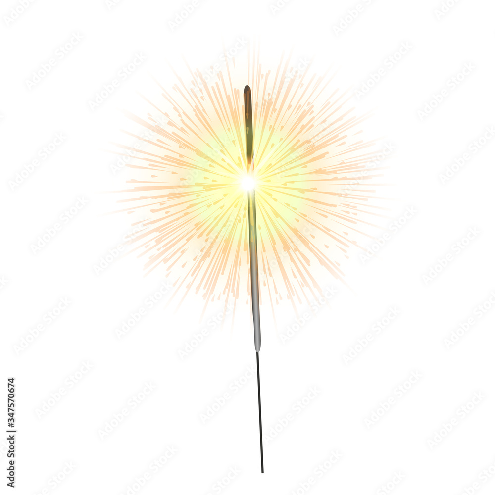Fototapeta premium Party sparkler icon. Cartoon of party sparkler vector icon for web design isolated on white background
