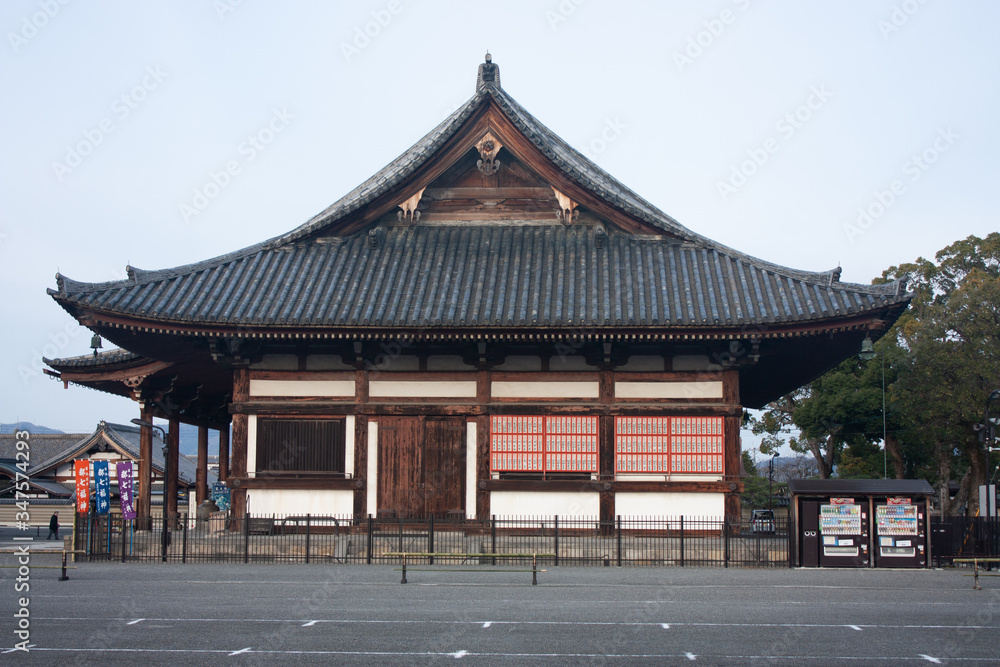 The Toji Temple area in Kyoto in Japan in early spring