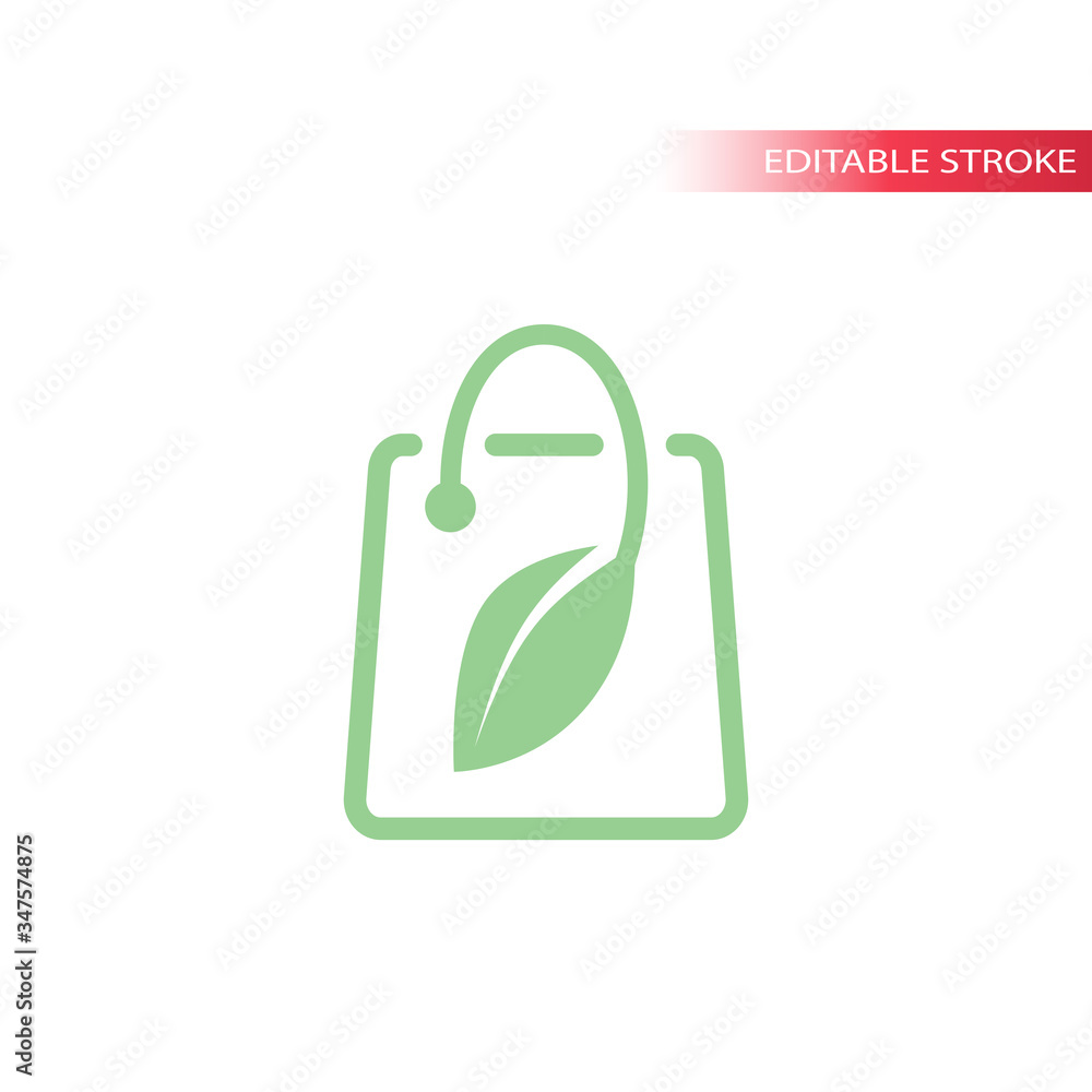 Leaf shopping bag vector logo. Eco, bio shop or store brand design. Leaf shopping bag vector logo. Eco, bio shop or store brand design.