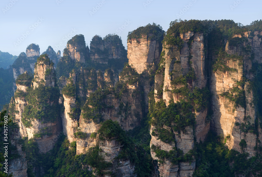 Mountain view in Zhangjiajie National Forest Park in at Wulingyuan Scenic Area, Hunan province of China