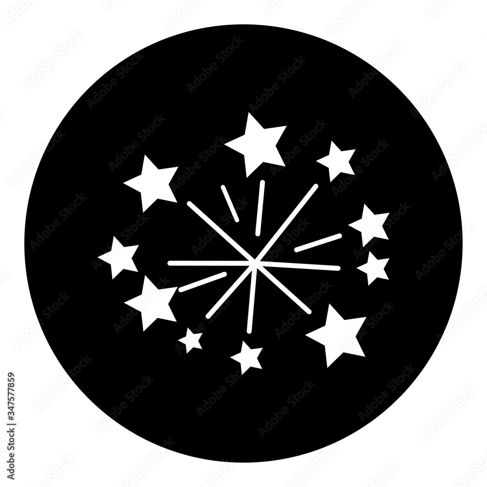 Fireworks simple icon vector. Flat desing
