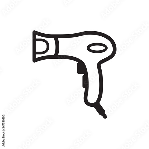 hair dryer icon vector symbol template design trendy