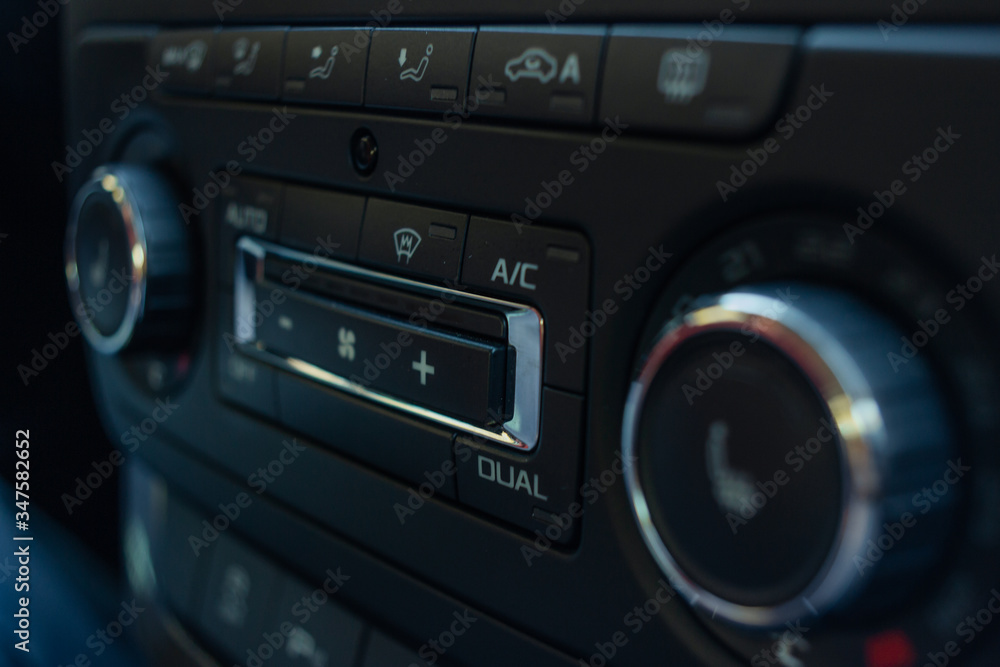 Fototapeta premium Climatic and ventilation system in the passenger compartment. Clean and fresh air in any weather