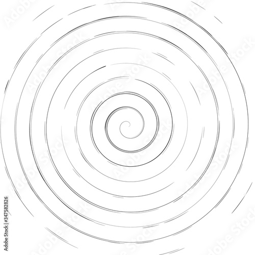 Vortex futuristic hypnotic round spiral background. Stock vector illustration isolated on white background.