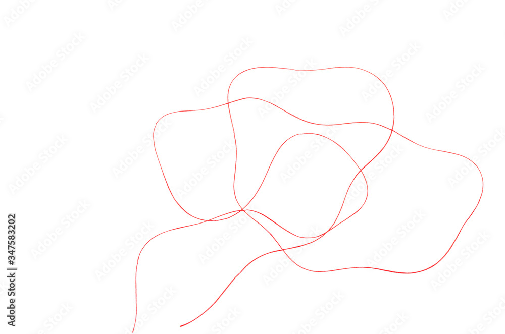 red thread isolated on white background red thread isolated on white background