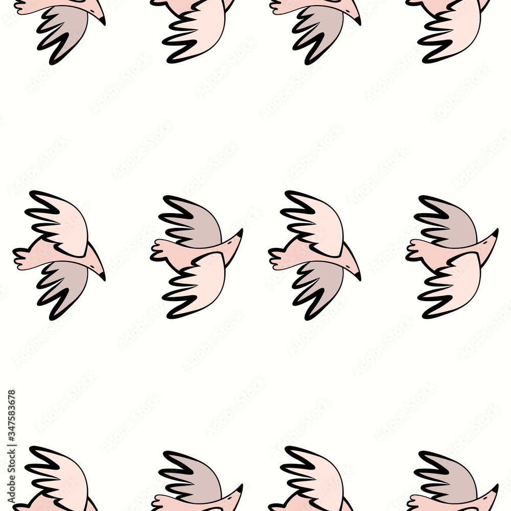 Fototapeta premium Pattern with flying bird