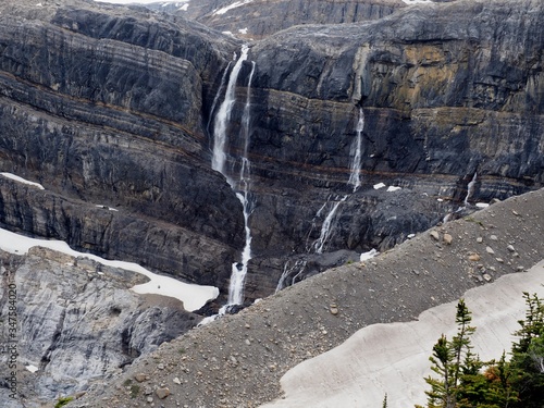 Bow Falls upstream from bow Lake at banff national Park, Canadian Rockies   OLYMPUS DIGITAL CAMERA photo