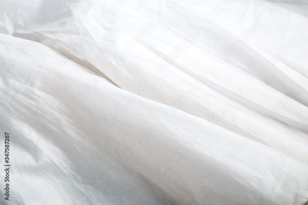 Fototapeta premium White parchment wrapping paper background. Horizontal frame