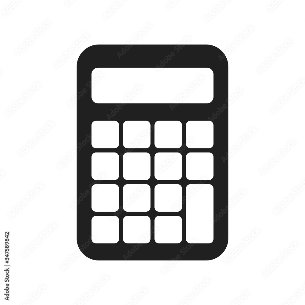 calculator modern digital screen mobile black vector calculator modern digital screen mobile black vector