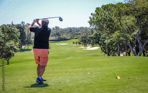 Man Playing Golf in Quinta do Lago Algarve Portugal