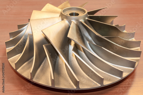 Valokuva Impeller from a centrifugal compressor, disassembled and rejected due to quality