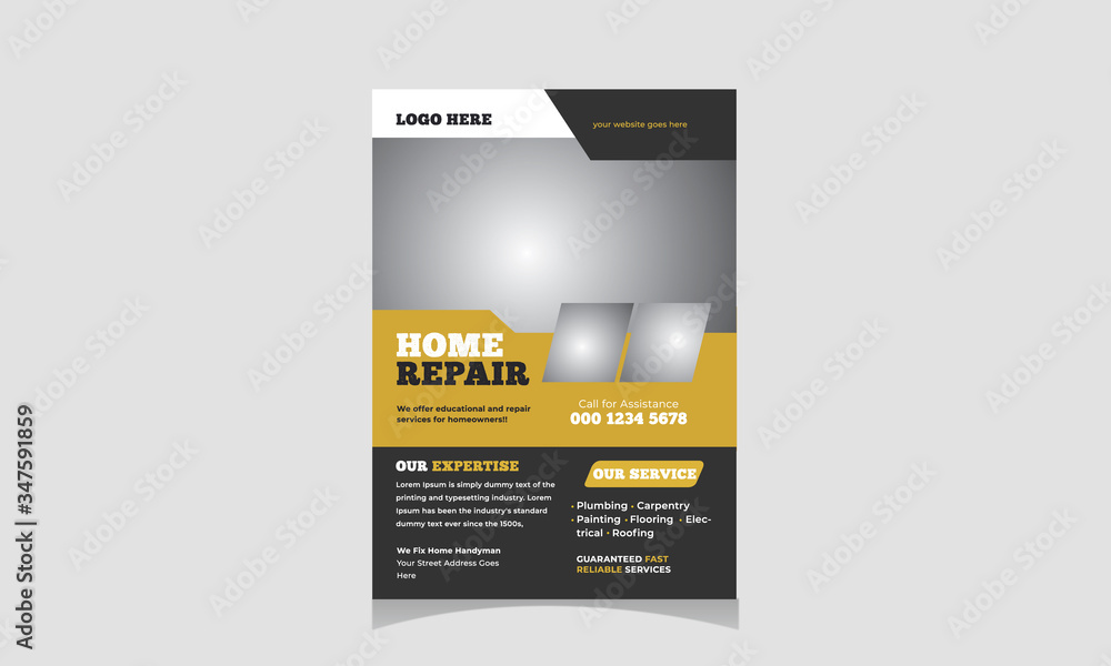 Handyman home repair flyer Template
Handyman home repair flyer Template