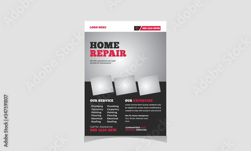 Handyman home repair flyer Template
