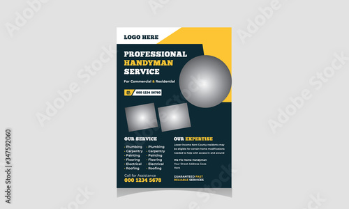 Handyman home repair flyer Template
