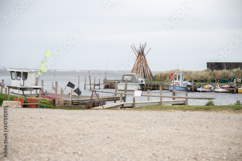 The little Lyngvig harbour in Denmark photo