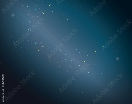 Space background with bright star clusters.