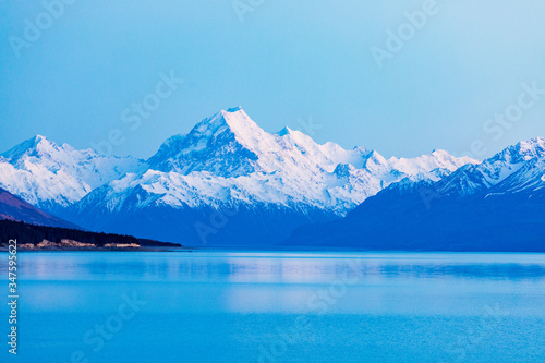A Blue Dawn View Of Mount Cook