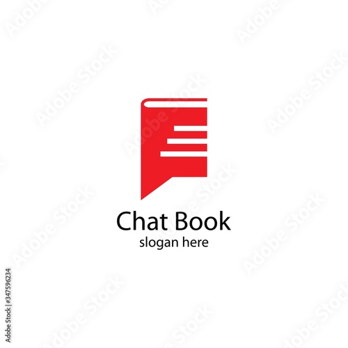 Chat Book logo template vector icon design