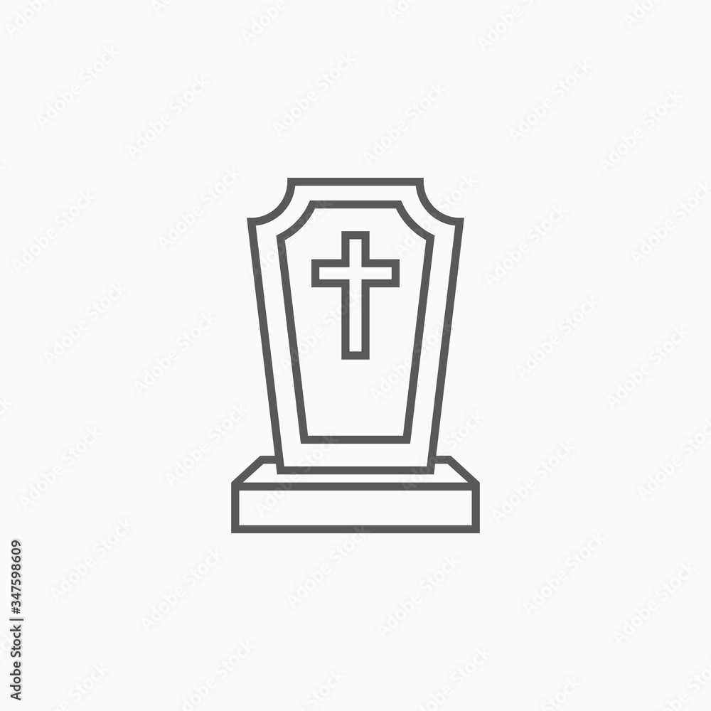 gravestone icon, tombstone vector illustration gravestone icon, tombstone vector illustration