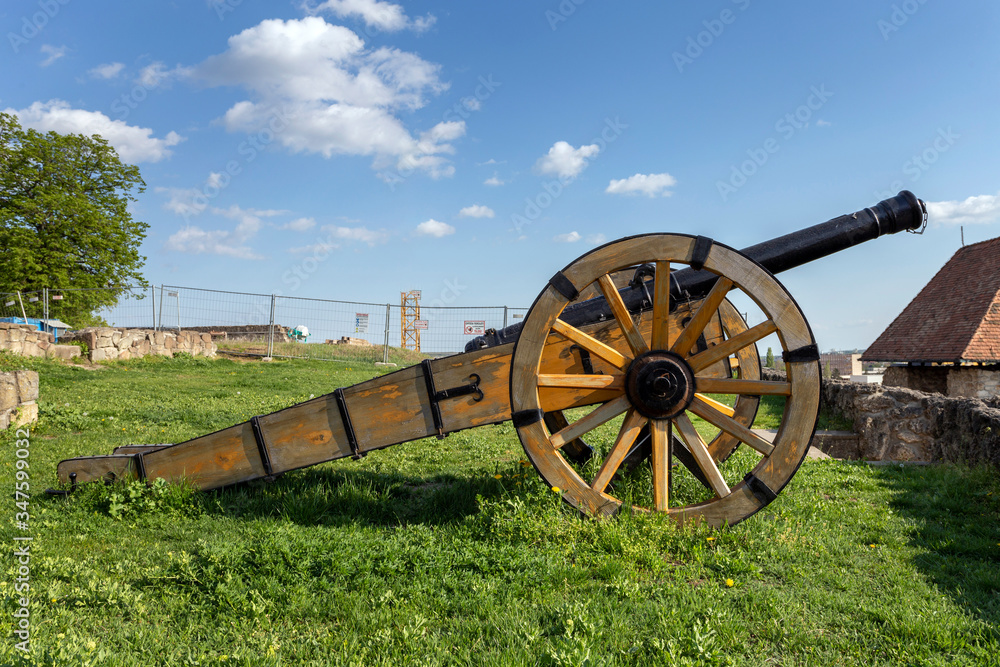 Field gun in the Eger Castle of Hungary