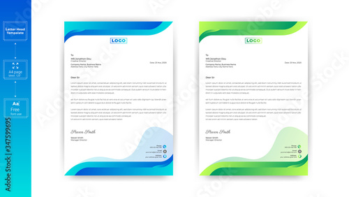 Simple creative modern business style letterhead templates design. Letterhead design for your project, Vector design illustration.