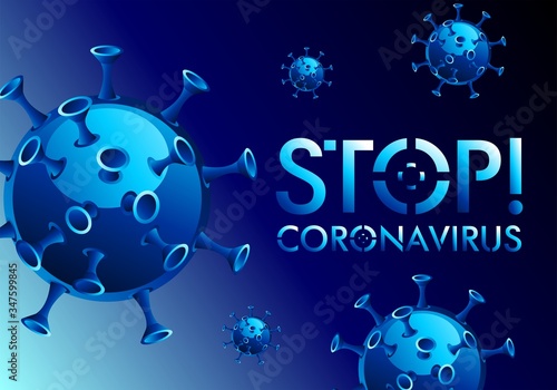 COVID 2019. Coronavirus banner to inform and warn of the spread of the disease, symptoms or precautions. Vector with space for text.
