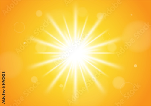 summer orange sunlight background. illustration vector.