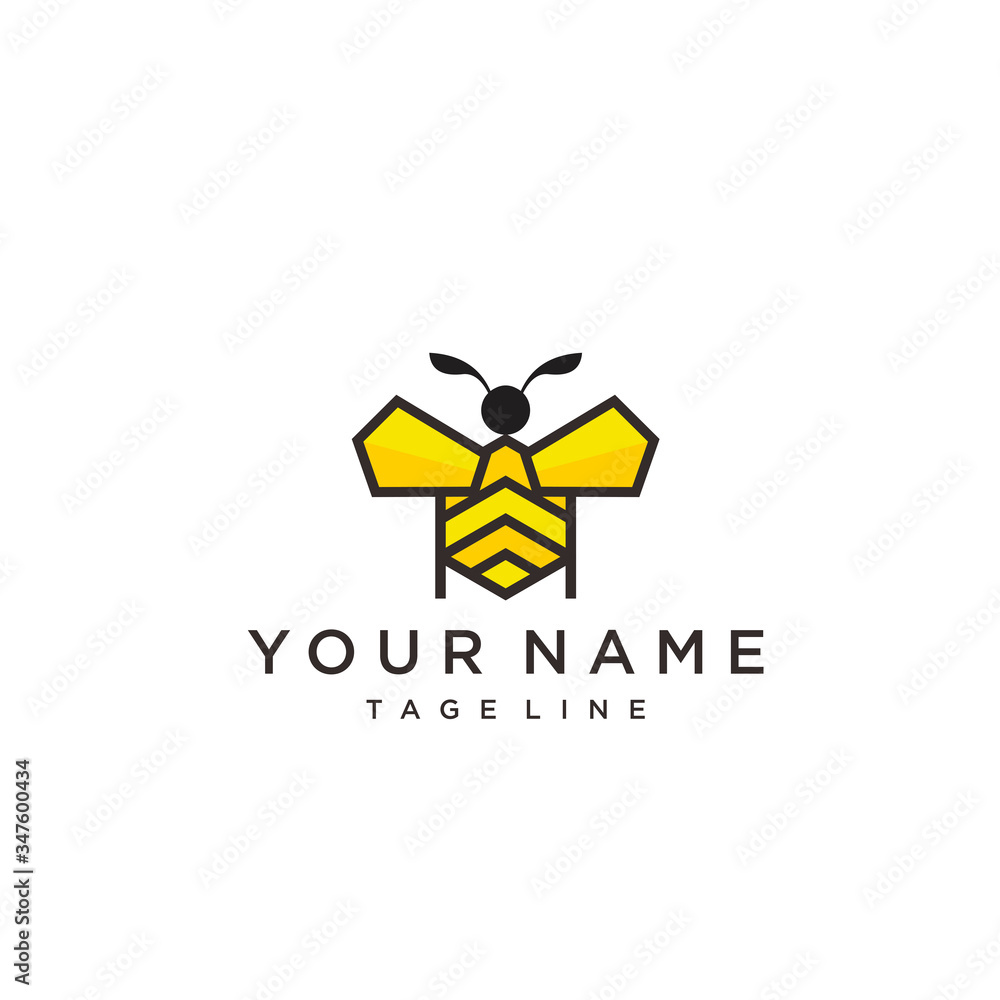 Nature Bee Honey Logo Vector graphic abstract template 